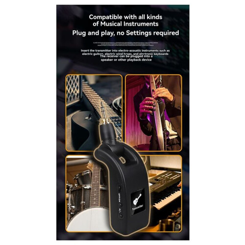 2.4G UHF Wireless Microphone Adapter XLR Transmitter and Receiver for Dynamic Microphone Guitar Audio Mixer PA System 2