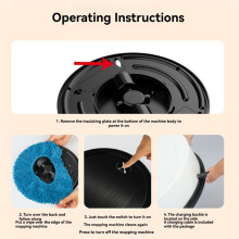 Intelligent Floor Mopping Robots Wet and Dry Mopping Machine Portable Rechargeable Cleaning Machine White