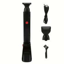 Electric Back Shaver 2 in 1 Facial Hair Trimmer Rechargeable Foldable Handle Back Hair Removal Men Body Groomer