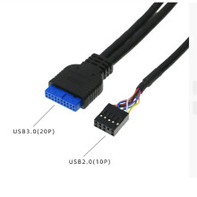 60cm Front Case Panel USB3.0+USB3.0+HD Audio Jack I/O Board+Internal Wire USB Bezel DIY Case Extension