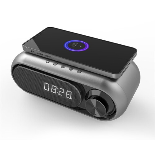 Portable Charger  Speaker with Clock,LED  Display,15W Wireless Charging,Multifunctional  Speaker 1