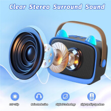 Portable  Speaker  Wireless Karaoke Machine with 2 Microphone K Song Family Sing Machine
