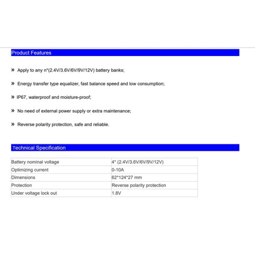 HA02 Battery Equalizer Balancer 48V Battery Balancer Equalizer for Lead Acid Battery/ Lithium 2