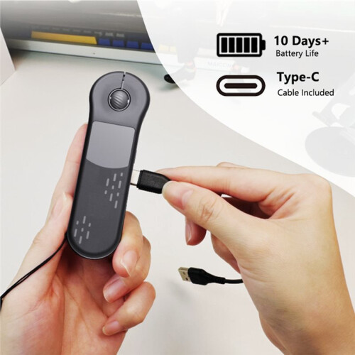 Wireless Presenter Remote with Touchpad, Air Mouse Clicker PPT Pointer for PowerPoint Keynote PPT IOS Android B 1
