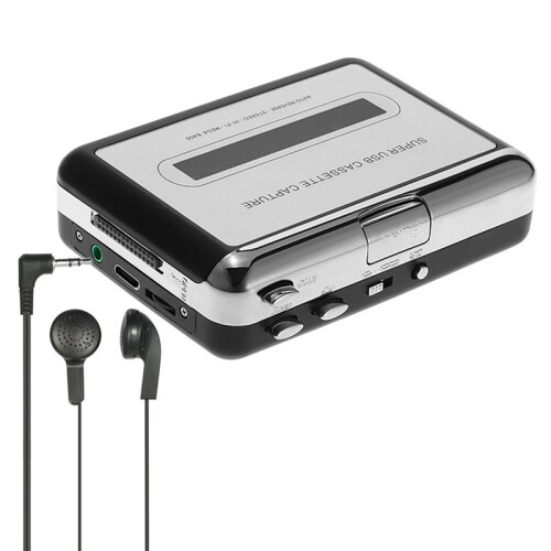 Convertitore USB da Cassetta A MP3, Lettore Musicale Audio con Cuffie