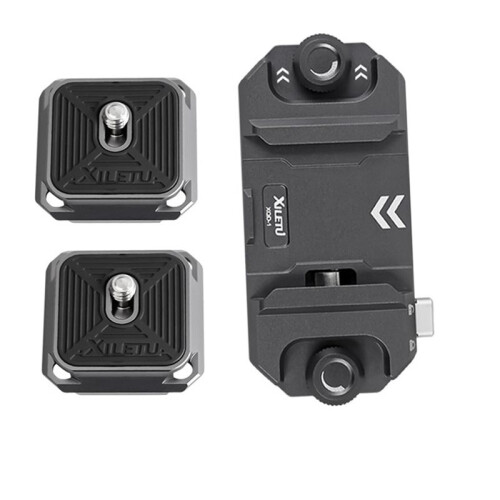 XILETU Quick Release Camera Clip with Plate Universal DSLR & Action Camera Mount for    Backpack Strap Holder