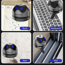 Aspirateur de Bureau, Sans Fil et Portable, Balayeuse à Poussière et Miettes, Robot de Dessin Animé Mignon, USB Type C pour Éliminer la Poussière