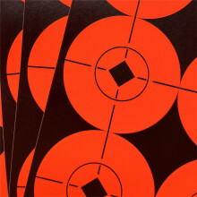 Cibles de Tir de 3 Pouces, Cibles de Tir en Papier Autocollantes à Contraste Élevé et Orange Vif