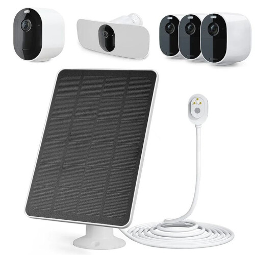 Waterproof Solar Panel Magnetic for Arlo Ultra/Ultra 2/Pro 3/Pro 4/Pro 3 Floodlight Security Camera, /10Ft Long Cable 2
