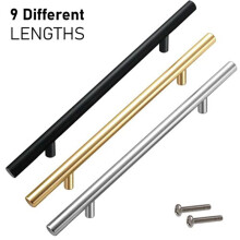 (Gold,12*350*224mm)T-Bar Griffe Bad Küche Schrank Schublade Schrank Türgriff Loch 64320 mm