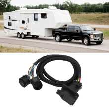 7 Foot 7 Pin Trailer Wiring Harness Extension for Trucks, ABS Material