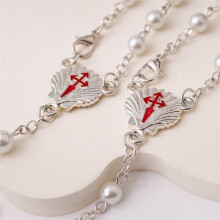 2 Pcs Rosary for Car Steering Wheel Rosary Car Interior Rear View Mirror Charm Auto Decor