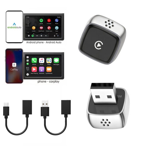 Nuovo Adattatore Carplay Wireless Carplay Box Cablato per Carplay/per Android Auto 2 In 1 Wireless per  per Android Plug N 1