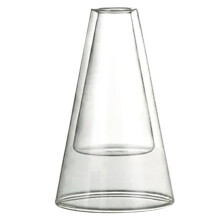 Double Layer Triangle Glass Aromatherapy Bottle Essential Oil Storage Containers Hydroponic Flower Home Decorations A