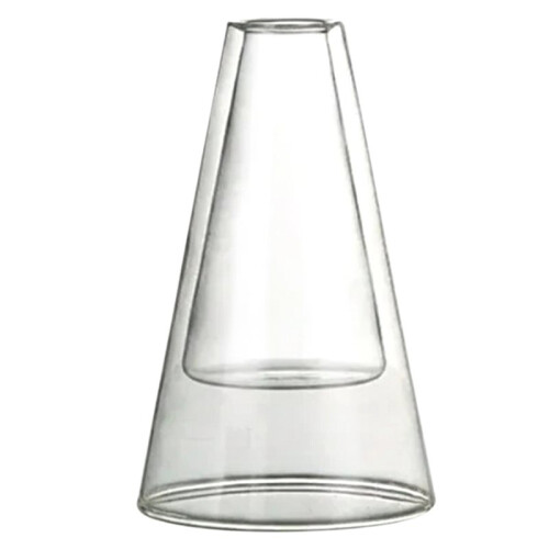 Double Layer Triangle Glass Aromatherapy Bottle Essential Oil Storage Containers Hydroponic Flower Home Decorations A