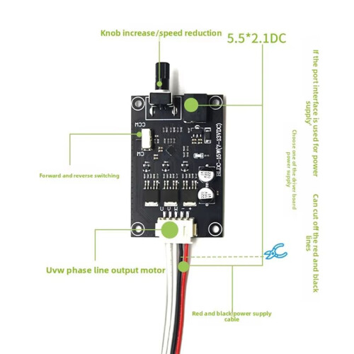 BLDC  Three-Phase Brushless Motor Driver Board Controller Hard Disk Motor Governor Speed  7V12V
