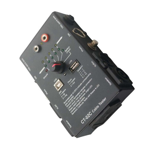 CT-02C Cable Tester  Meter XLR Signal  Meter 6.3mm Jacks Cable Tester 4-Pin Speakon Multi-Function  Tester 2
