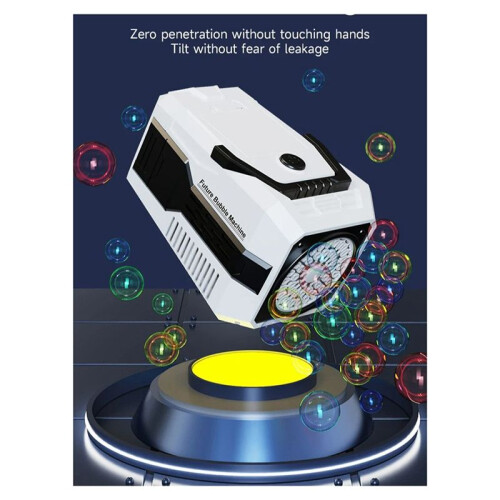 Bubble Machine, Automatic Bubble Machine with LED Lights for Indoor/Outdoor Water  Portable Bubble Machine, Party 1