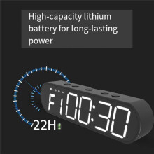 Portable Gym Timer 1000mAh Multifunctional Fitness Sports Interval Workout Timer with Alarms Clock for Gym Home Office