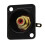 Brushed Aluminium Black Phono RED Wall Faceplate D-Series Chassis Mount Insert 1