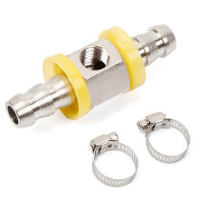 3/8" Fuel Pressure T‑Fitting Adapter for Fuel Pressure Gauge Sensor Barbed Push Lock T-Fitting Adapter