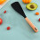 Silicone Spatula Cooking Spoon - Multifunctional Kitchen Tool for Mixing, Scooping, and Serving (Black-2PC) 4