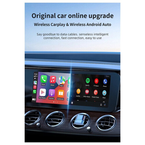 TAB01 2 In 1 CarPlay Box Cablato per CarPlay Wireless e Adattatore per Android per Auto CarPlay per  e per Android 2