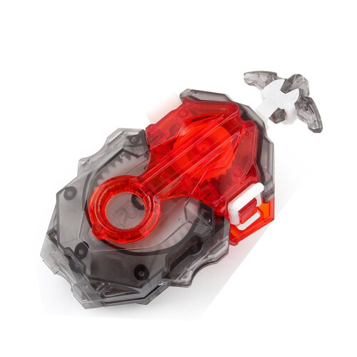 (Gray+Red)B184 Beyblade Launcher Left Right Two Way Wire Beyblade Accessory Tops Spinning