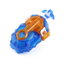 (Blue+Yellow)B184 Beyblade Launcher Left Right Two Way Wire Beyblade Accessory Spinning Tops
