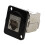 Brushed Aluminium Black Cat6A IDC Wall Faceplate D-Series Chassis Mount Insert 1