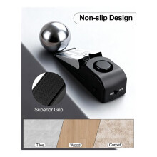 Door Stop, 120DB Security Alert, Floor Wedge Door Stop Siren, Door Security Devices for Hotel Home, 2 Pack