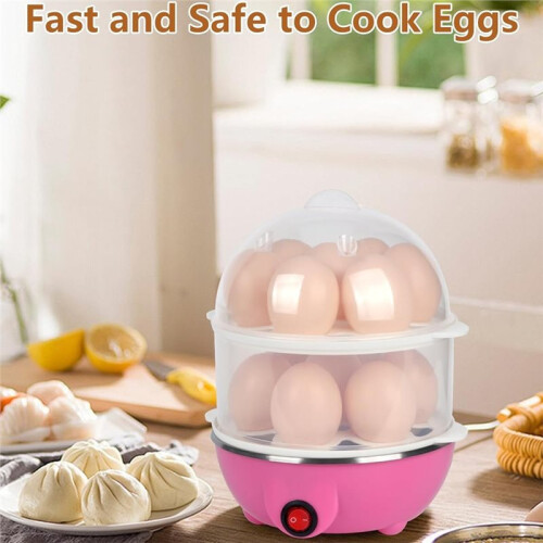 Multifunctional Electric Egg Cooker & Steamer Dual Layer for Eggs, Veggies & More 14 Egg Capacity US Plug 2
