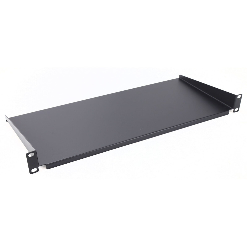 Fixed Cantilever Shelf 1U 200Mm Deep For 19 Inch Data Cabinet Rack Black 5054338115283