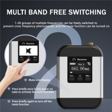 Protable UHF WIreless in Ear Monitor System Audio- Rechargeable for Music Audio Monitoring Live Broadcast