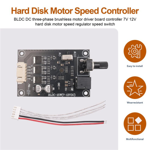 7V 12V  Three-Phase Brushless Motor Drive Board BLDC Controller Hard Disk Motor Governor Speed
