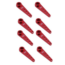 Klaxon de Bras Servo de Direction D'Extension en MéTal de 8 Pièces 37mm 25T pour des Pièces de Chenille de Voiture de RC, Rouge