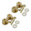 4Pcs Golden Strap Button with Mounting Screw for Guitar Mandolin 1