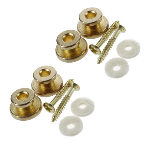 4Pcs Golden Strap Button with Mounting Screw for Guitar Mandolin 1