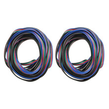 2X 4 Pin Wire Extension Connector Cable Cord for LED RGB Strip 3528 5050 Connector Colourful 5M
