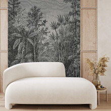 Superfresco Easy Archive Jungle Black & White Print To Order 3m x 2.8m Mural | Wallpaper Roll