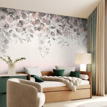 Superfresco Easy Botanical Cascade Mono Print To Order 3m x 2.8m Mural | Wallpaper Roll