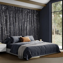 Superfresco Easy Painterly Woods Navy Print To Order 3m x 2.8m Mural | Wallpaper Roll