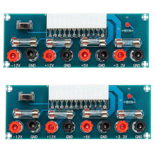 2X Modulo Adattatore Breakout Atc Da Banco Un 24 Pin per Computer Da Tavolo Atx