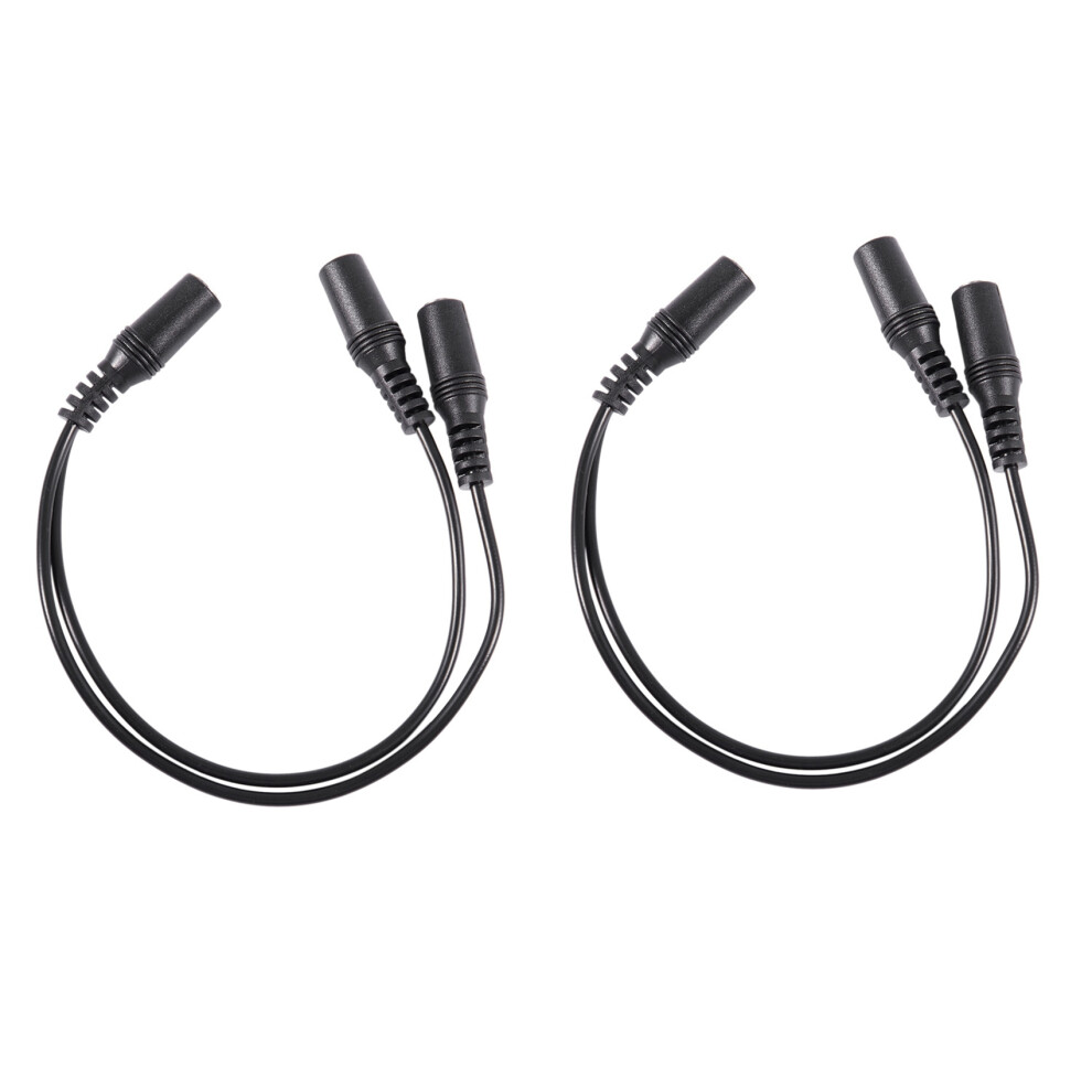Typecat 2Pcs 28Cm 3.5Mm Female To Dual Jack Female Y Splitter Stereo Audio Cable Black