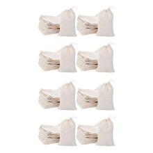 400 Pack Cotton Muslin Bags Sachet Bag Multipurpose Drawstring Bags for Tea Jewelry Wedding Party (4 x 6 Inches)