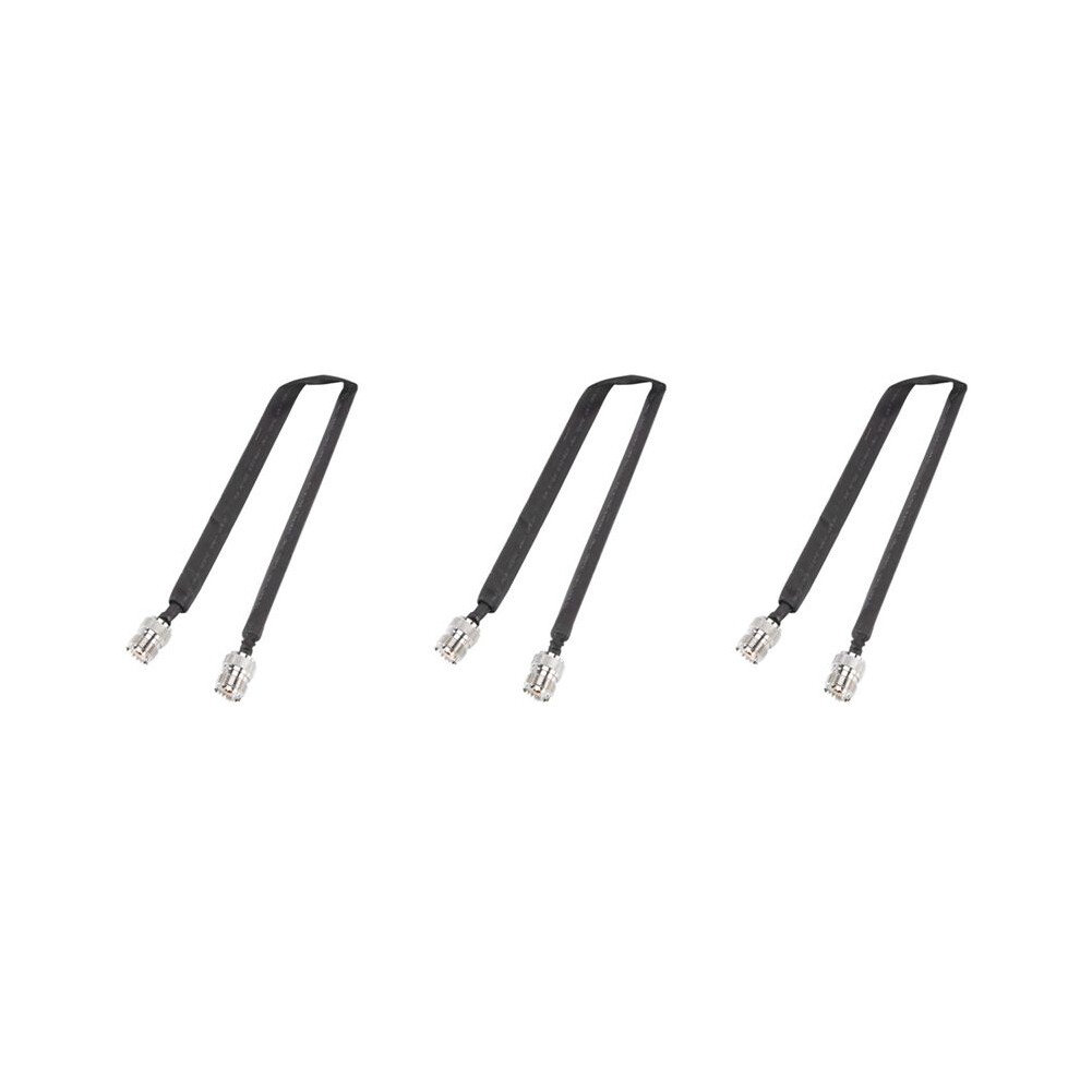 3X Door/Window Pass Through Flat Rf Coaxial Cable So239 Uhf Female To Uhf Female 50 Ohm Rf Coax Pigtail Extension Cord 6033546738452