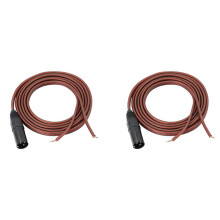 2X XLR Lautsprecher Kabel, Blankes Lautsprecher Kabel Auf XLR Stecker, Vergoldeter 3 Pin XLR Stecker Verbinder, Ersatz Zubehör Teile Audio Kabel,