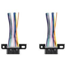 2X Vollständige 16 Polige J1962F OBD2 Buchse Auf Stecker DIY Fester Kabelbaum Adapter Anschlussstecker Armaturenbrett Port Kabel