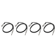 4X Conector XLR de 3 Clavijas Una 6,35 mm Cable de Conector Macho Mono Jack de 1/4 Pulgada 1 Metro (Aproximadamente 3,3 Pies)