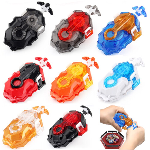 (Black)B184 Beyblade Launcher Left Right Two Way Wire Beyblade Accessory Tops Spinning 2